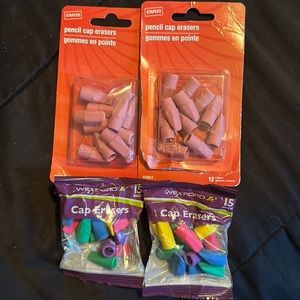 Pencil cap erasers lot